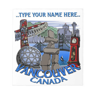 Bloc-notes de Vancouver Personnalisé Vancouver Sou
