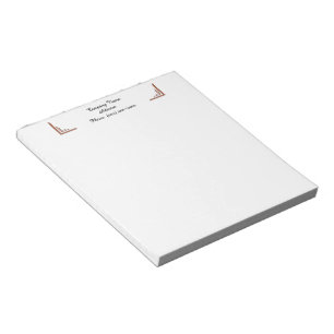 Bloc-notes d'entreprise personnalisé en terre cuit
