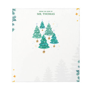 Bloc-notes des arbres de Noël Clean Green