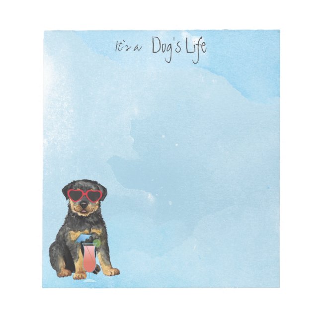 Bloc-notes d'été Rottweiler (Devant)