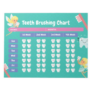 Bloc-notes - Diagramme pour enfants Dents quotidie