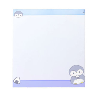 Bloc-notes doux pingouin | Mémo pastel mignon