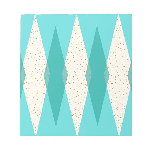 Bloc-notes du Jacquard moderne du milieu du siècle (Devant)