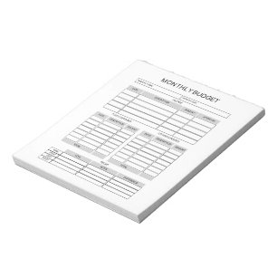Bloc-notes du planificateur budgétaire mensuel
