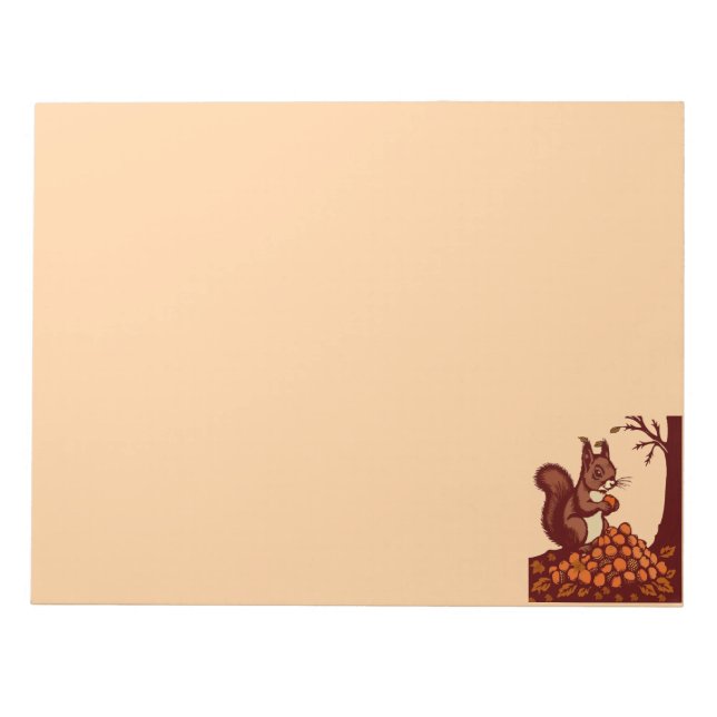 🐿️ Bloc-Notes Écureuil d'Automne – Papeterie📝 (Devant)