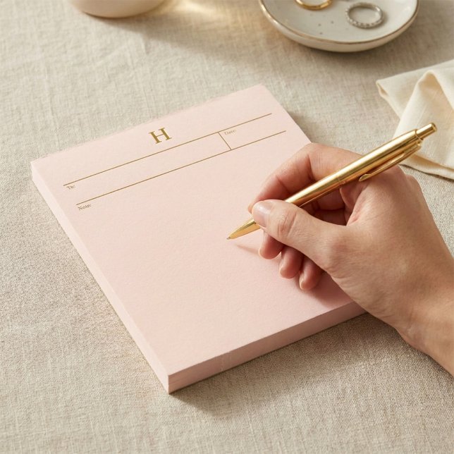Bloc-notes élégant avec monogramme pour elle (Créateur téléchargé)