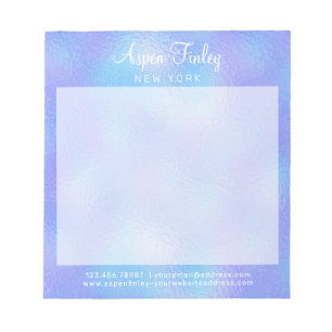 Bloc-notes élégant Faux Iridescente Foil