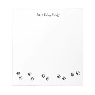 Bloc-notes Empreintes de Patte Here Kitty Kitty