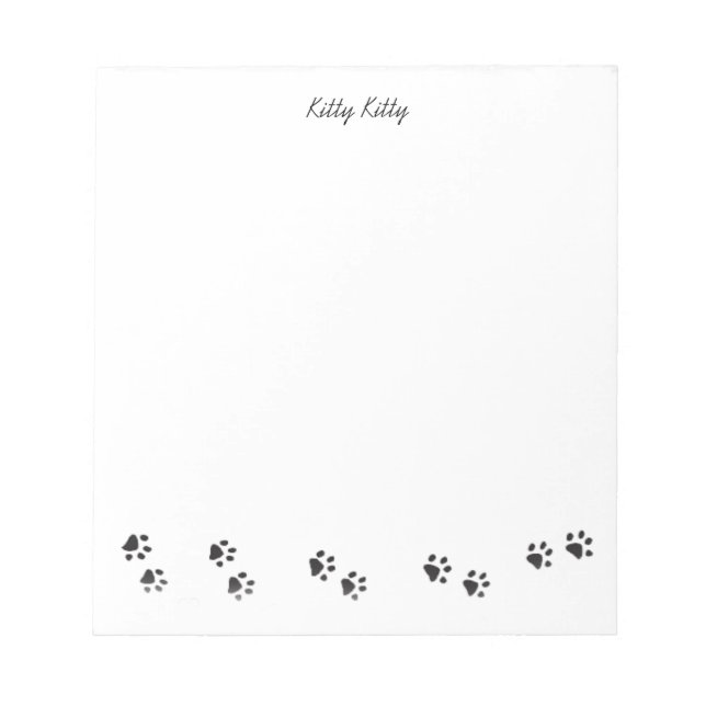 Bloc-notes Empreintes de Patte Kitty (Devant)