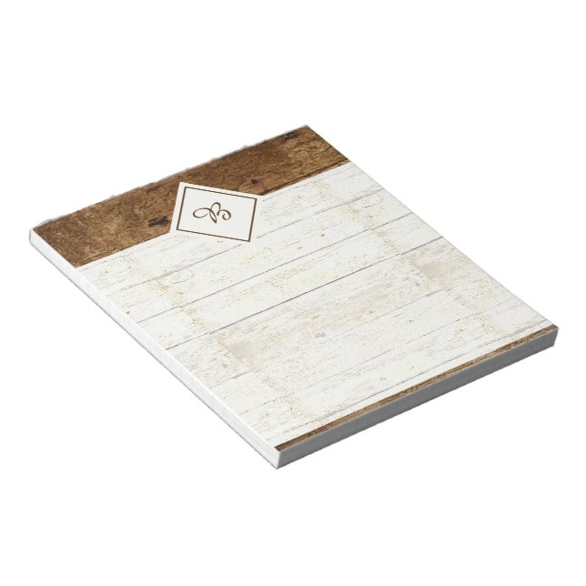 Bloc-notes en bois blanc (Incliné)