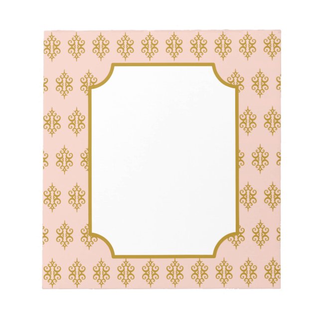 Bloc-notes en dentelle rose antique (Devant)