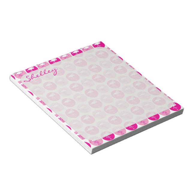 Bloc-notes en Flamant rose rose (Incliné)