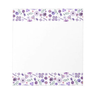 Bloc-notes en fleur floral - Bliss à bordure blanc