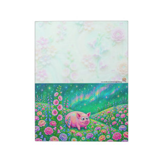 Bloc-notes en verre émeraude en forme de cochon