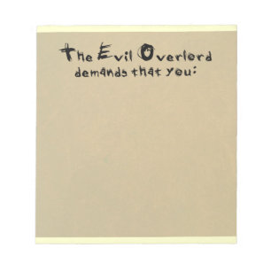 Bloc-notes Evil Overlord