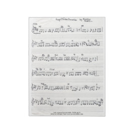 Bloc-notes Feuille de musique manuscrit