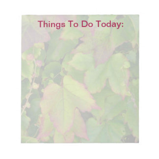 Bloc-notes : Feuilles à faire