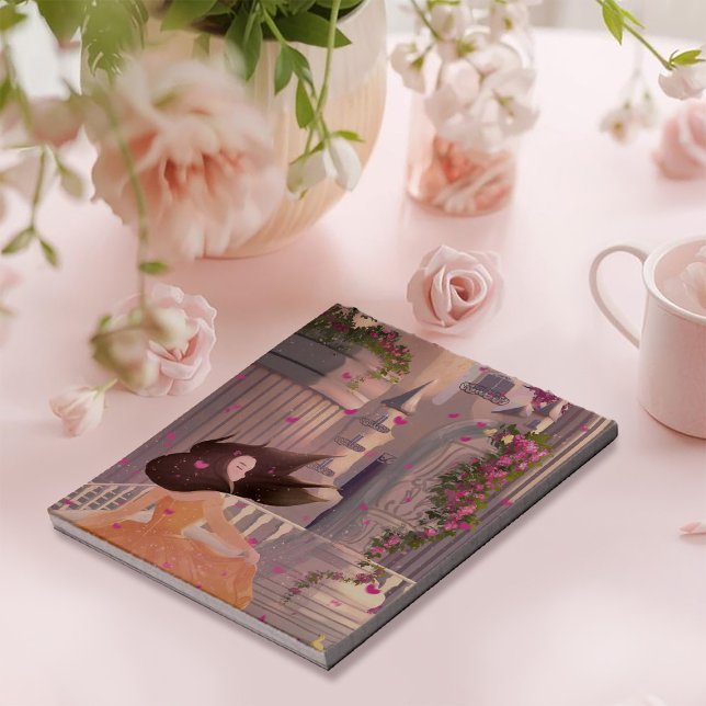 Bloc-notes Fille dansant près du château (Créateur téléchargé)