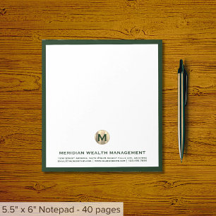 Bloc-notes financier élégant