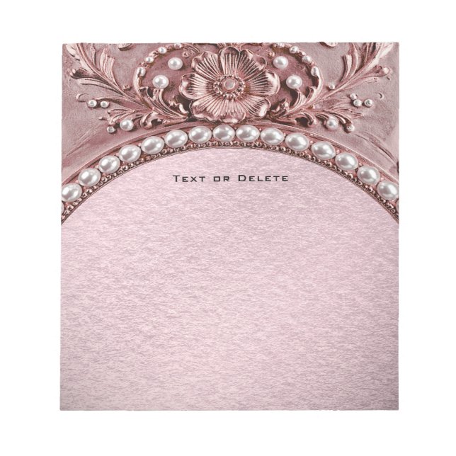 Bloc-notes Fleur Rose (Devant)
