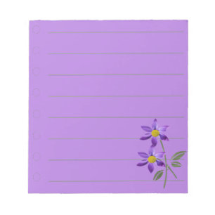Bloc-notes Fleur Violette :