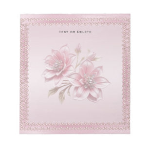 Bloc-notes Fleurs Roses Modernes