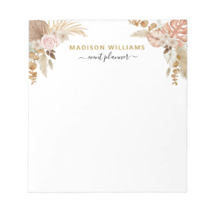 Bloc-notes floral aquarelle boho