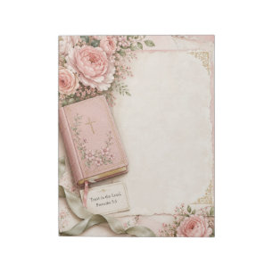 Bloc-notes floral biblique