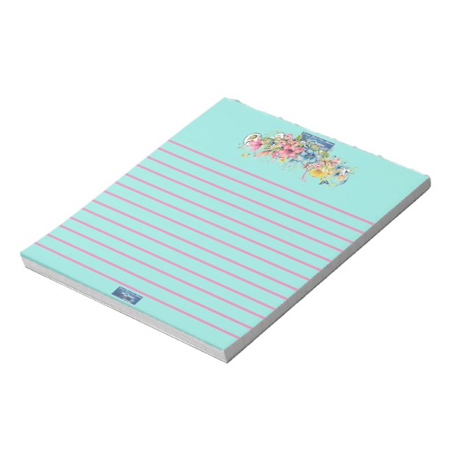 Bloc-notes (Floral Blue-Notes) RFPMDesigns ©️ 2024 (Tourné)