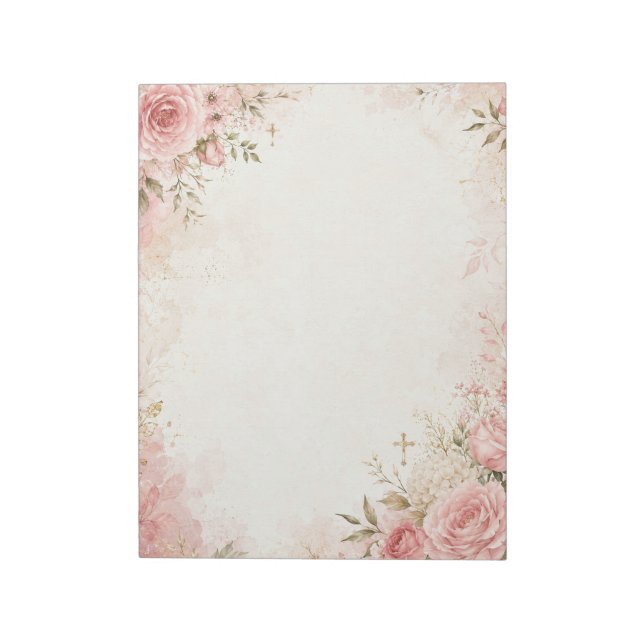 Bloc-notes floral chrétien (Tourné)