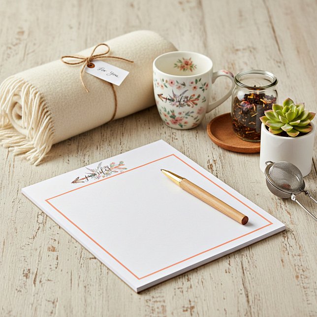 Bloc-notes floral personnalisé (Créateur téléchargé)