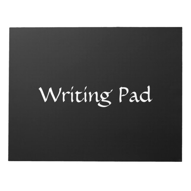 Bloc-notes Fond noir Texte blanc Note (Devant)