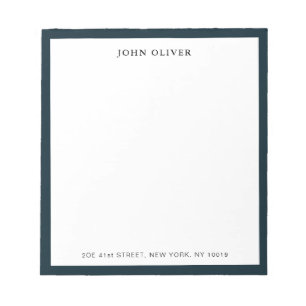 Bloc-notes formel à bordure bleu marine