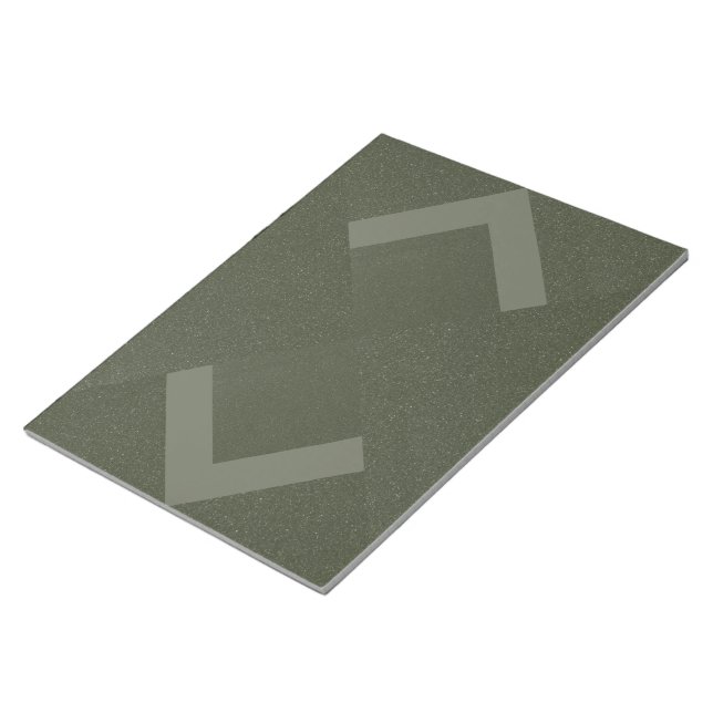 Bloc-notes géométrique Moss Green Arrows – Personn (Incliné)