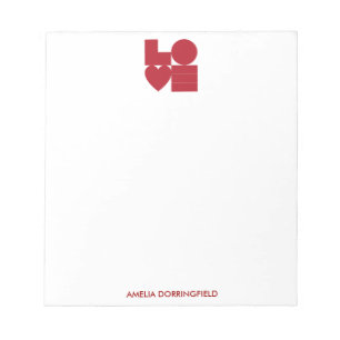 Bloc-notes graphique Love