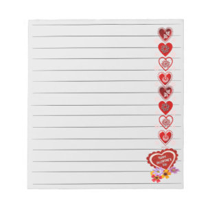 Bloc-notes Heureuse Sainte-Valentin
