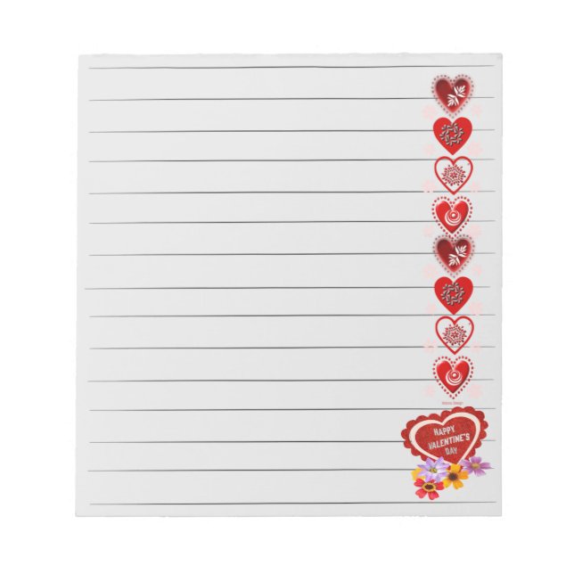Bloc-notes Heureuse Sainte-Valentin (Devant)