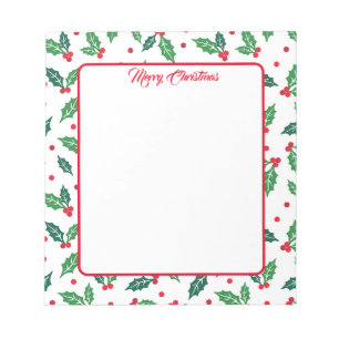 Bloc-notes Holiday Holly