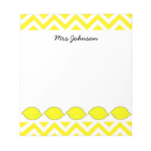 Bloc-notes jaune citron pour enseignant Personna