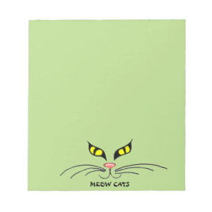Bloc-notes jaune de Meow Cats