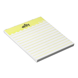 bloc-notes jaune en coquille Saint-Jacques