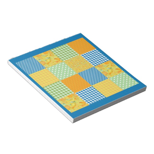 Bloc-notes jonquilles, maquette de campagne (Incliné)