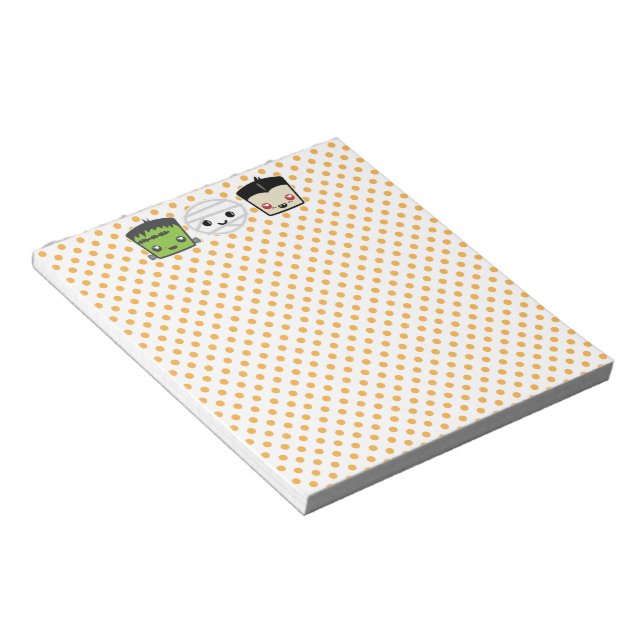 Bloc-notes Kawaii Frankenstein Mummy Dracula (Incliné)