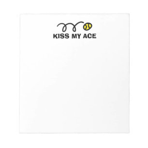 Bloc-notes KISS MY ACE avec une citation de balle 