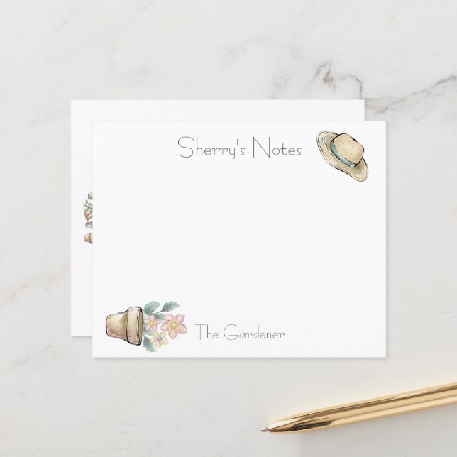 Bloc-notes Le Papier Papier Gardener (Devant/Arrière en situation)
