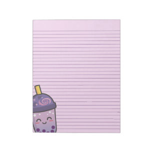 Bloc-notes ligné en papeterie Purple Galaxy Boba T
