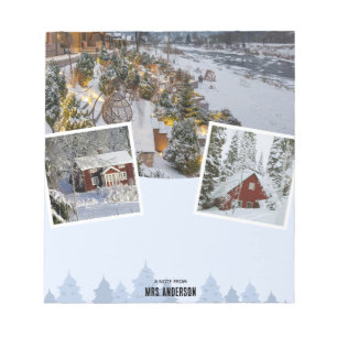 Bloc-notes Maisons d'Hiver & Paysage enneigé