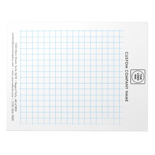 Bloc-notes Mémorandum Graphique de Société Minimal (Devant)
