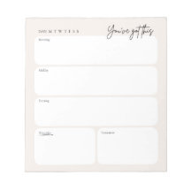 Bloc-notes minimal pour planificateur quotidien