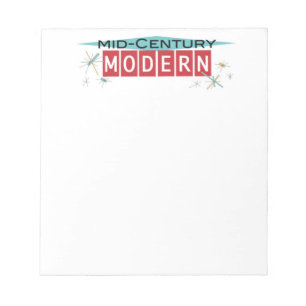 Bloc-notes moderne de mi-siècle Art rétro